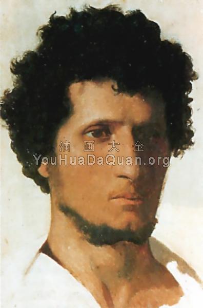 Head of a Peasant of the Roman Campagna - 让·莱昂·杰罗姆